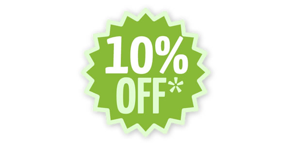 10% discount - immediately!